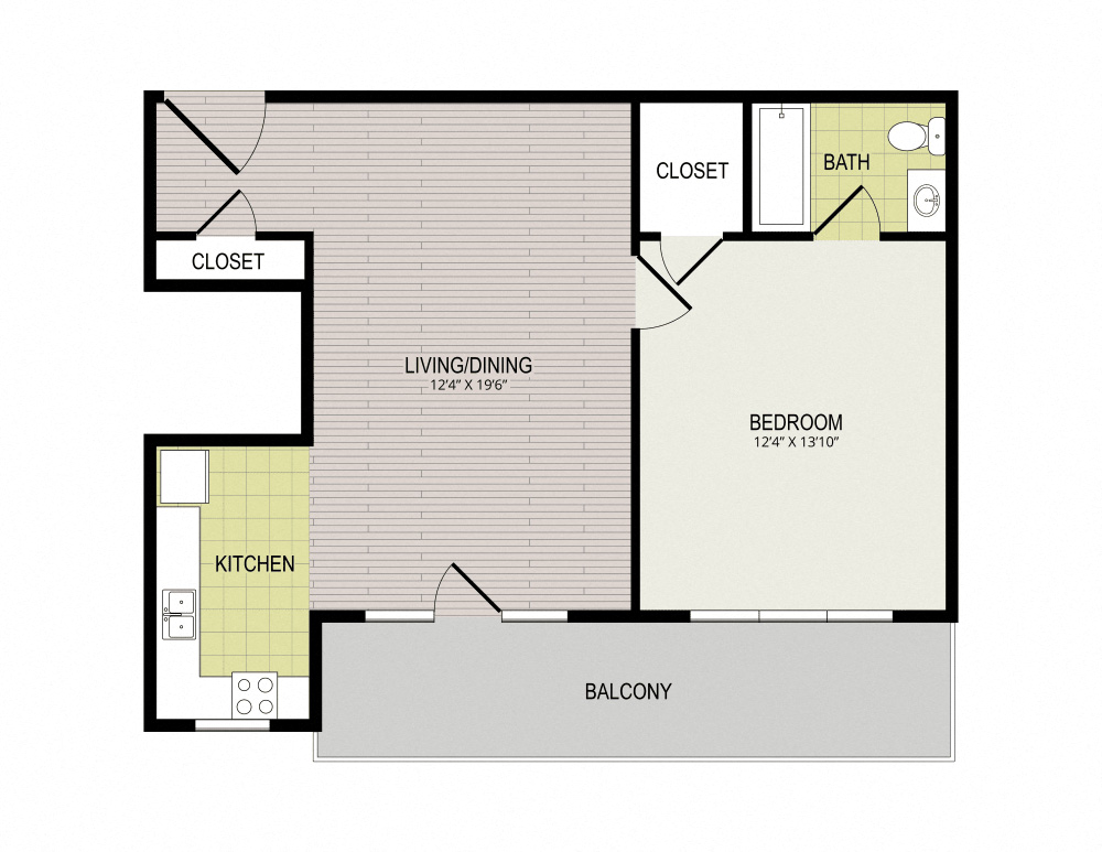 The Broadview Apartments 1I Floor Plan